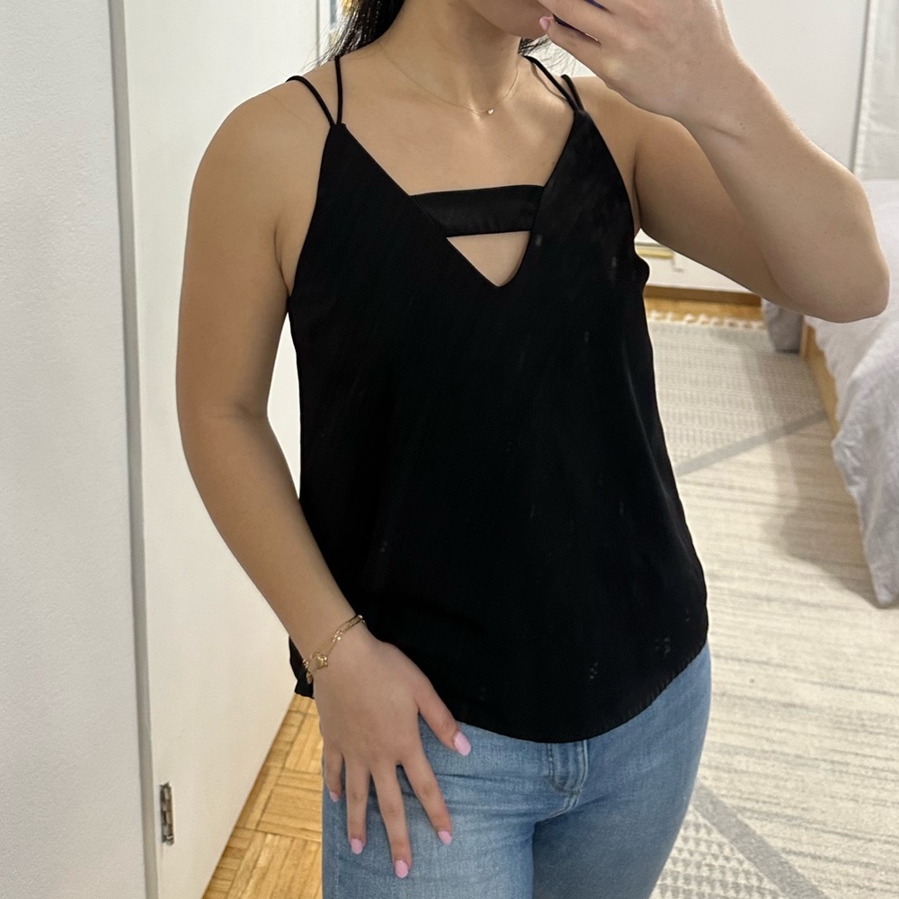 Classic black strappy top